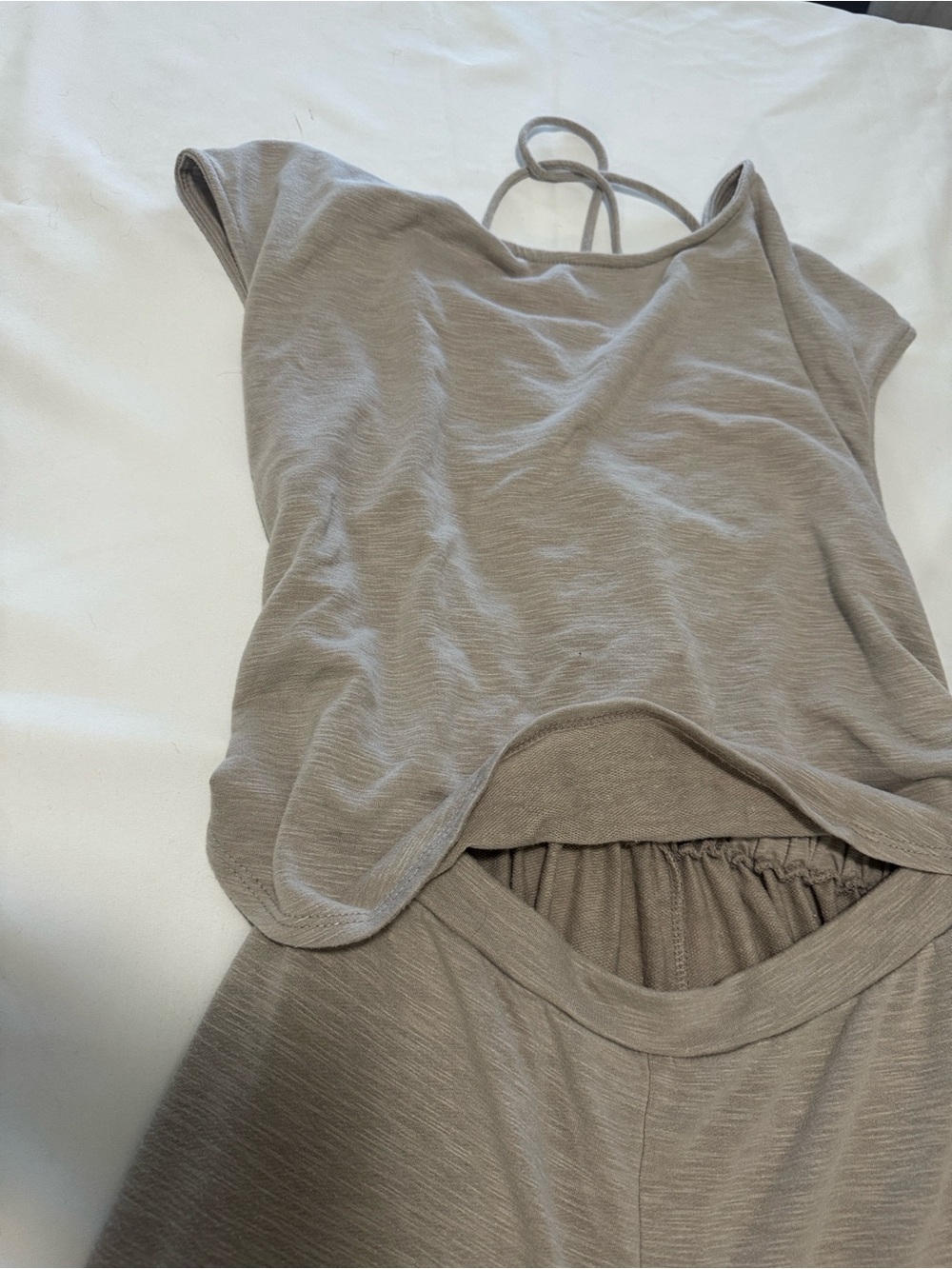 Bucket List Open Front Wide-Leg Knit Jumpsuit in Brown size M - Picture 9 of 10